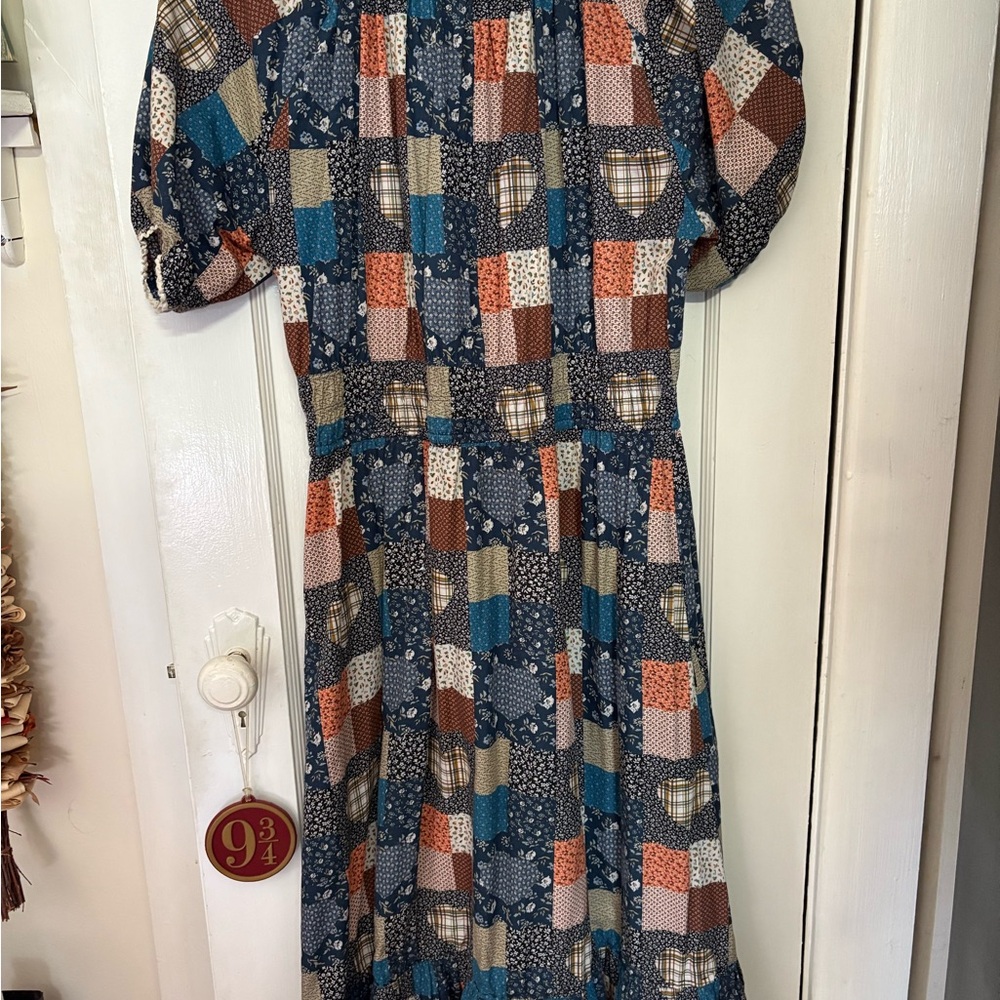 Christy Dawn Brynne Dress Patchwork Blues - Picture 4 of 7